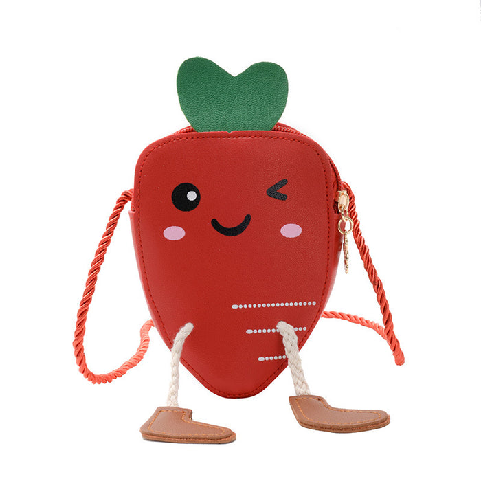 Wholesale Cartoon Carrot PU Children's Messenger Bag JDC-SD-GKuo002