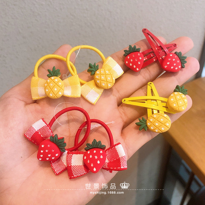 Jewelry WholesaleWholesale fruit small rubber band does not hurt hair hair scrunchies MOQ≥5 JDC-HS-Shij008 Hair Scrunchies 世景 %variant_option1% %variant_option2% %variant_option3%  Factory Price JoyasDeChina Joyas De China