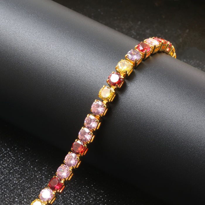 Jewelry WholesaleWholesale Hip Hop Jewelry Brass Zircon Tennis Chain Bracelet JDC-BT-KS002 Bracelet 卡诗 %variant_option1% %variant_option2% %variant_option3%  Factory Price JoyasDeChina Joyas De China