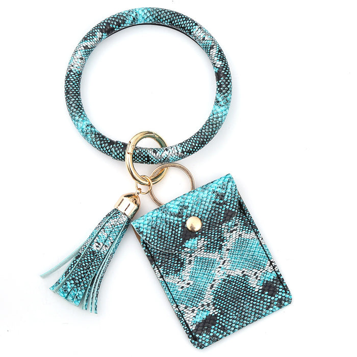 Wholesale Wristlet Keychain PU Tassel Leather JDC-KC-HHeng002