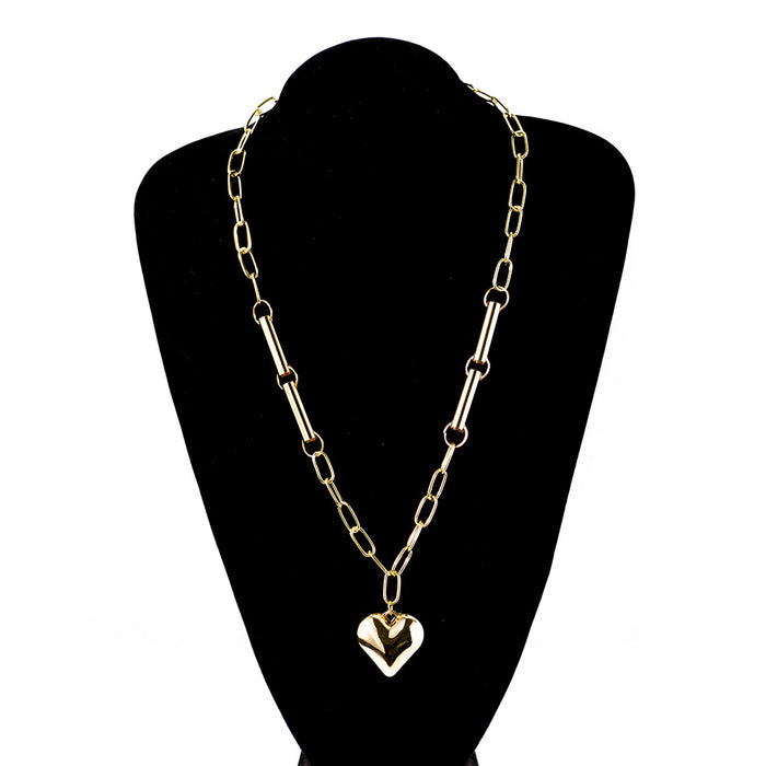 Jewelry WholesaleWholesale Alloy Plating KC Gold Heart Necklace JDC-NE-YiD006 Necklaces 宜达 %variant_option1% %variant_option2% %variant_option3%  Factory Price JoyasDeChina Joyas De China