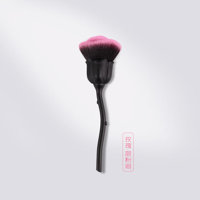 Wholesale Nylon Fiber Hair Plastic Rose Cosmetic Brush MOQ≥3 JDC-MB-YSN001