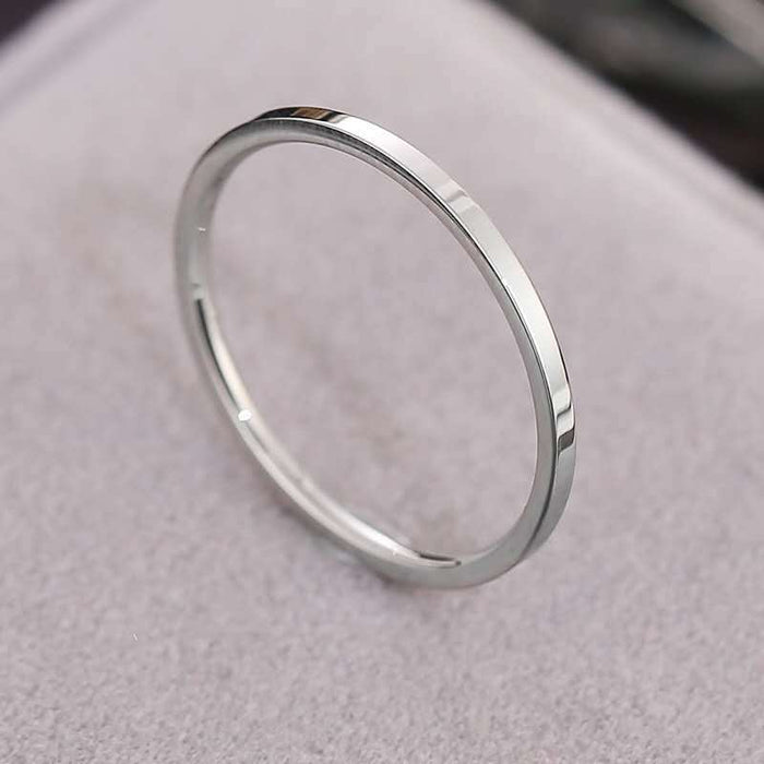 Jewelry WholesaleWholesale extremely fine 1mm glossy rose gold titanium steel ring JDC-RS-TianW004 Rings 添旺 %variant_option1% %variant_option2% %variant_option3%  Factory Price JoyasDeChina Joyas De China