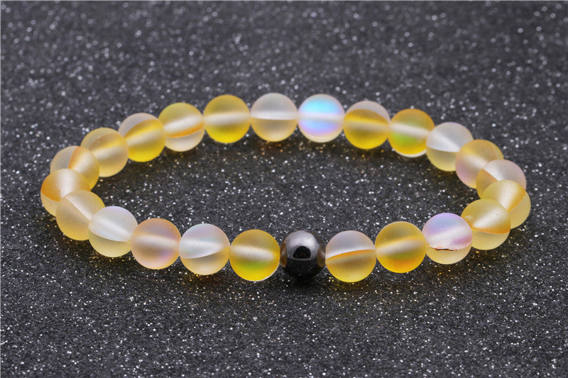 Wholesale Moonstone Black Gallstone Bracelet Beaded  JDC-BT-ML067