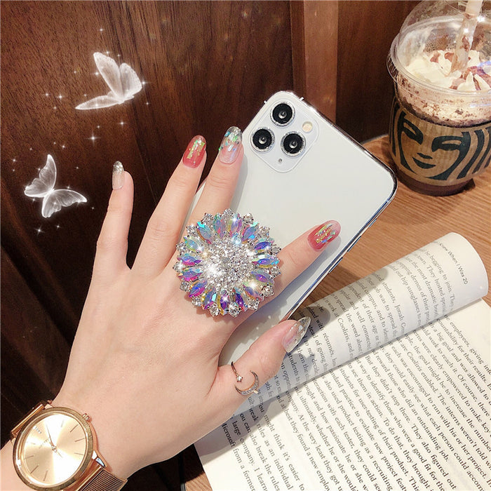 Wholesale Grips Full Diamond Pearl Phone Holder JDC-PS-Xinx002