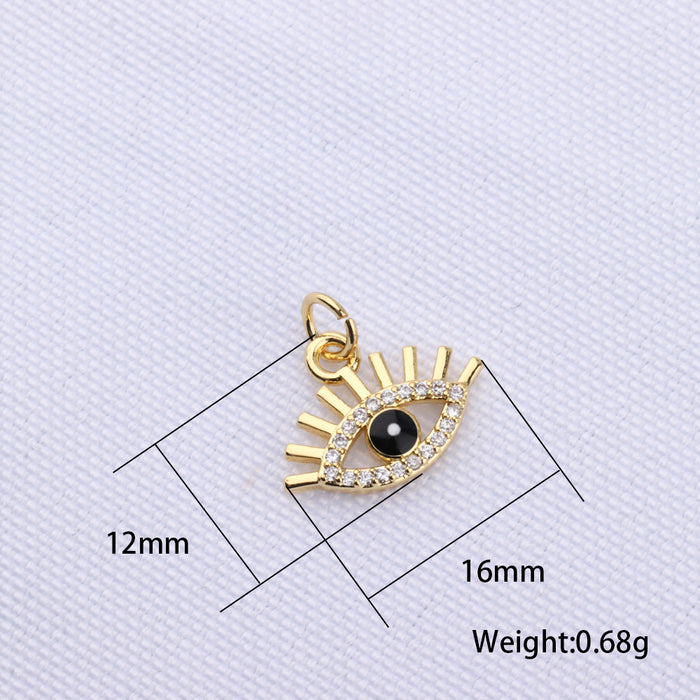 Wholesale Necklace Copper Crown Devil's Eye MOQ≥2 JDC-NE-ZIYN012