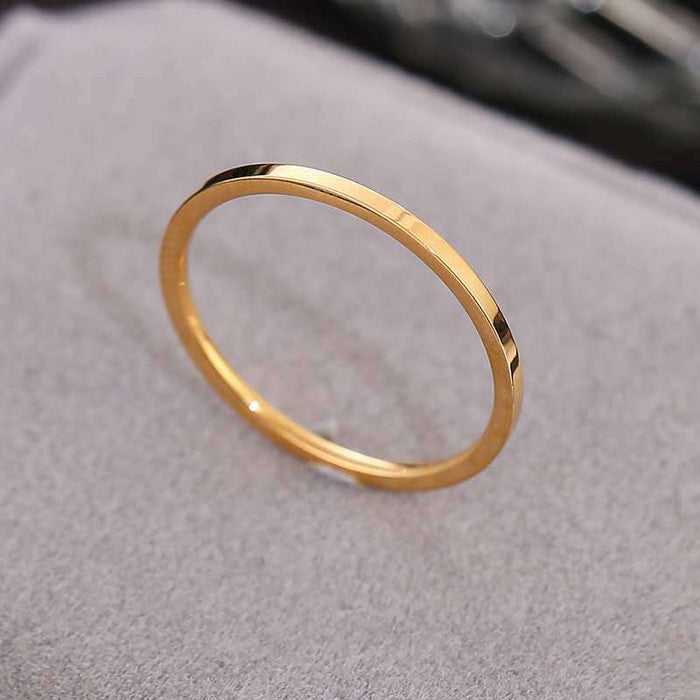 Jewelry WholesaleWholesale extremely fine 1mm glossy rose gold titanium steel ring JDC-RS-TianW004 Rings 添旺 %variant_option1% %variant_option2% %variant_option3%  Factory Price JoyasDeChina Joyas De China