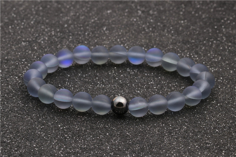 Wholesale Moonstone Black Gallstone Bracelet Beaded  JDC-BT-ML067