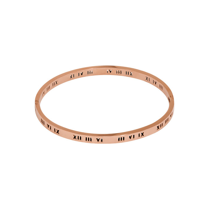 Jewelry WholesaleWholesale Titanium Steel Roman Numeral Simple Bracelet JDC-BT-BY026 Bracelet 宝钰 %variant_option1% %variant_option2% %variant_option3%  Factory Price JoyasDeChina Joyas De China