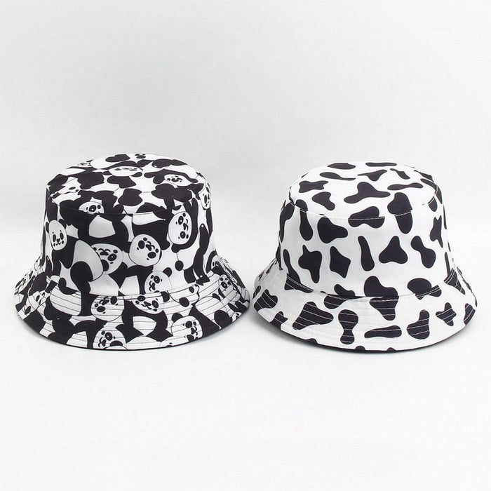 Wholesale cow pattern print bucket hat JDC-FH-LvYi015