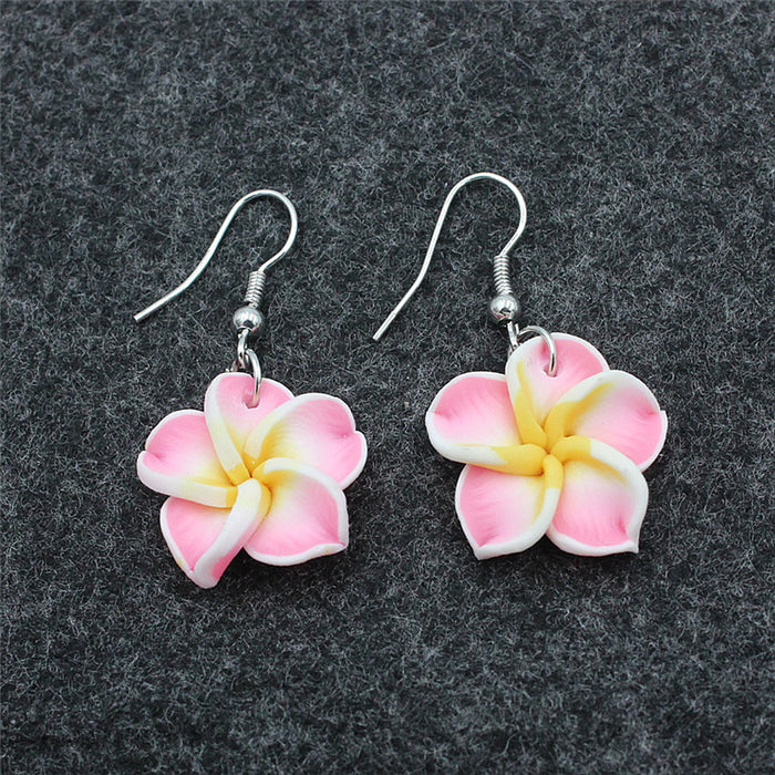 Wholesale Soft Pottery Flower Necklace Earrings Two Piece Set JDC-NE-Shangd003