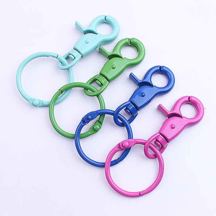 Wholesale Color Zinc Alloy Painted Round Keychain DIY Accessories JDC-KC-ZYing005