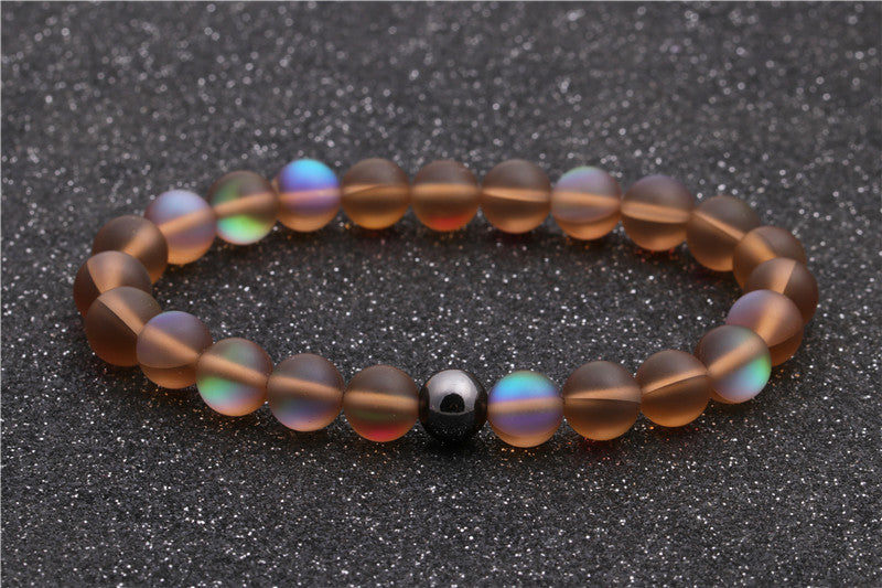 Wholesale Moonstone Black Gallstone Bracelet Beaded  JDC-BT-ML067