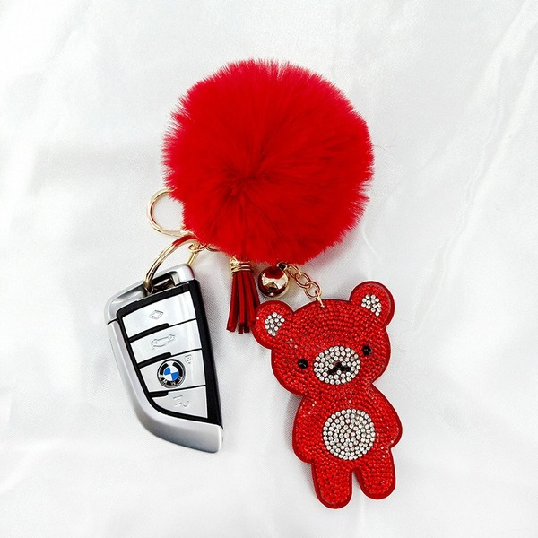 Jewelry WholesaleWholesale velvet bear key chain MOQ ≥ 10 JDC-KC-YZ005 Keychains 永泽 %variant_option1% %variant_option2% %variant_option3%  Factory Price JoyasDeChina Joyas De China