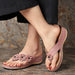Jewelry WholesaleWholesale Summer New Large Size Handmade Vintage Flower Flat Wedge Sandals JDC-SD-SanC002 Sandal 叁纯 %variant_option1% %variant_option2% %variant_option3%  Factory Price JoyasDeChina Joyas De China