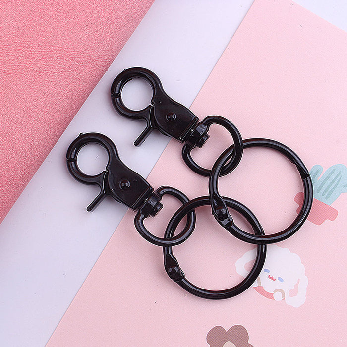 Wholesale Color Zinc Alloy Painted Round Keychain DIY Accessories JDC-KC-ZYing005