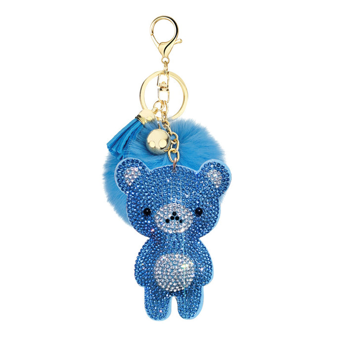 Jewelry WholesaleWholesale velvet bear key chain MOQ ≥ 10 JDC-KC-YZ005 Keychains 永泽 %variant_option1% %variant_option2% %variant_option3%  Factory Price JoyasDeChina Joyas De China