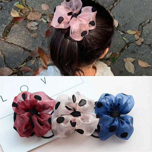 Jewelry WholesaleWholesale polka dot yarn oversized bow hairpin MOQ≥2 JDC-HS-LXi001 Hair Scrunchies 林夕 %variant_option1% %variant_option2% %variant_option3%  Factory Price JoyasDeChina Joyas De China