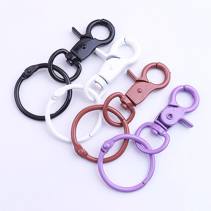 Wholesale Color Zinc Alloy Painted Round Keychain DIY Accessories JDC-KC-ZYing005