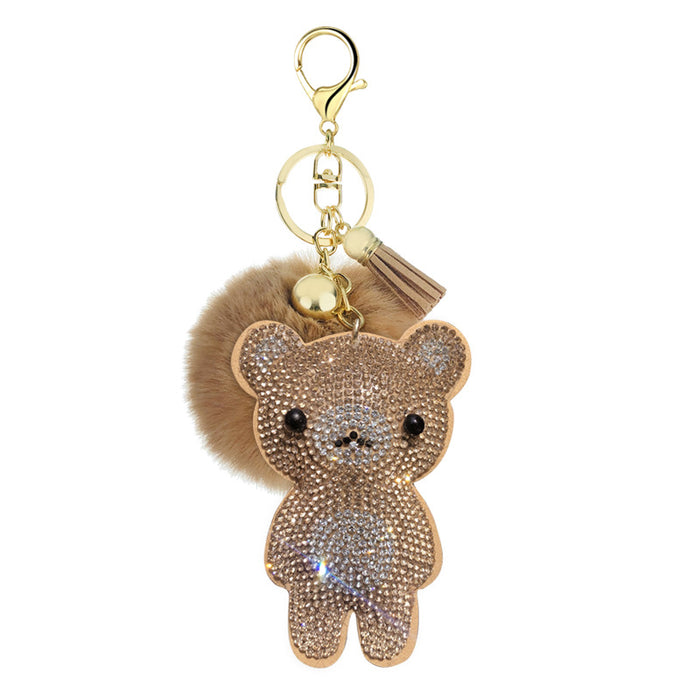 Jewelry WholesaleWholesale velvet bear key chain MOQ ≥ 10 JDC-KC-YZ005 Keychains 永泽 %variant_option1% %variant_option2% %variant_option3%  Factory Price JoyasDeChina Joyas De China