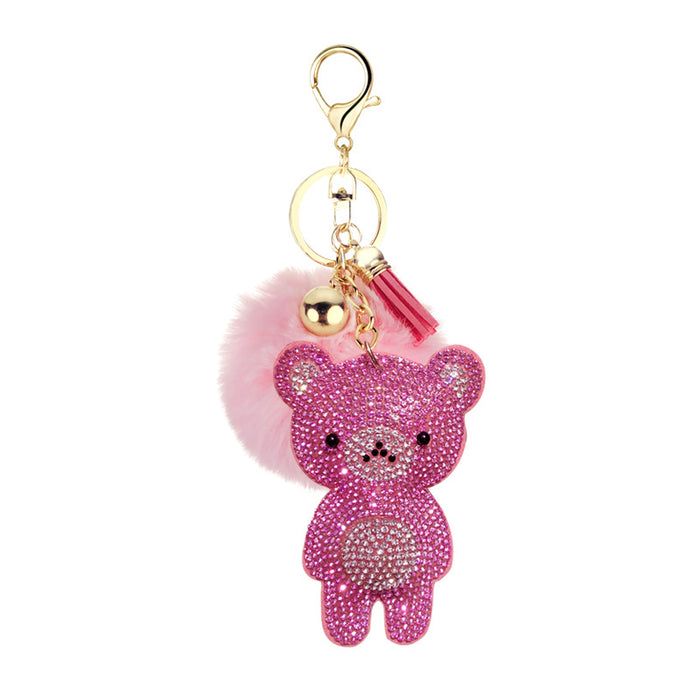 Jewelry WholesaleWholesale velvet bear key chain MOQ ≥ 10 JDC-KC-YZ005 Keychains 永泽 %variant_option1% %variant_option2% %variant_option3%  Factory Price JoyasDeChina Joyas De China