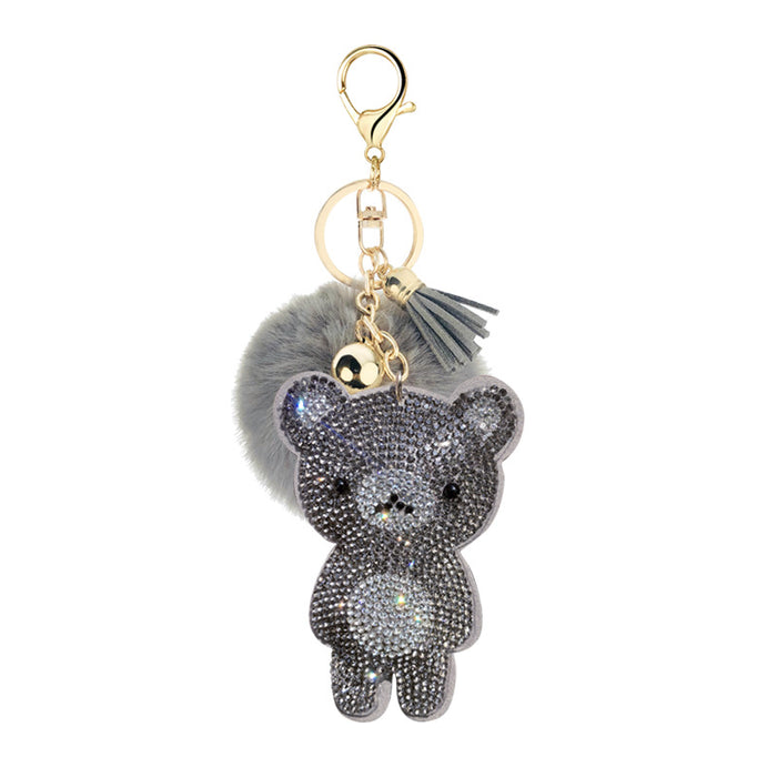 Jewelry WholesaleWholesale velvet bear key chain MOQ ≥ 10 JDC-KC-YZ005 Keychains 永泽 %variant_option1% %variant_option2% %variant_option3%  Factory Price JoyasDeChina Joyas De China