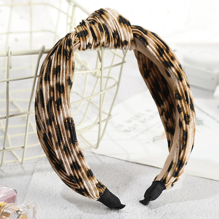 Wholesale velvet elastic headband knotted JDC-HD-YYang015