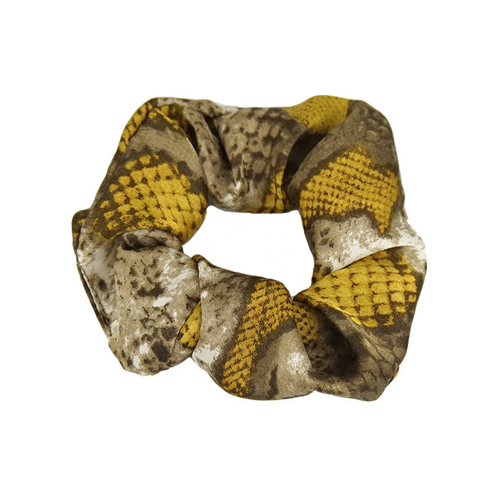 Wholesale Hair Scrunchies Satin Snake Leopard Animal Pattern MOQ≥2 JDC-HS-HMXS007