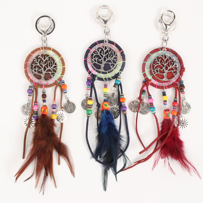 Sala de plumas étnicas al por mayor Dreamnet Keychain Hanging JDC-KC-XHUAI005