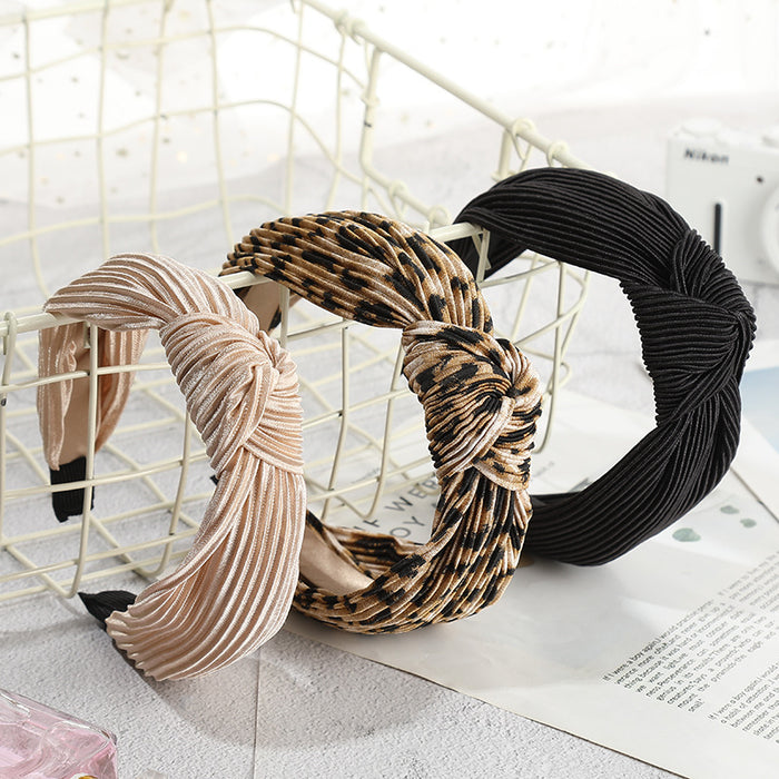 Wholesale velvet elastic headband knotted JDC-HD-YYang015