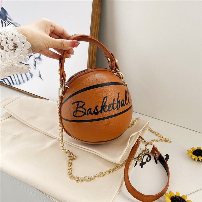 Jewelry WholesaleWholesale PU Chain Basketball Crossbody Shoulder Bag JDC-SD-WeiS002 Shoulder Bags 伟晟 %variant_option1% %variant_option2% %variant_option3%  Factory Price JoyasDeChina Joyas De China