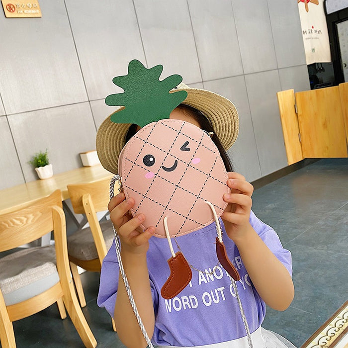 Jewelry WholesaleWholesale Kids Bag Cartoon PU Leather Pineapple Crossbody Shoulder Bag JDC-SD-YouW002 Shoulder Bags 尤文 %variant_option1% %variant_option2% %variant_option3%  Factory Price JoyasDeChina Joyas De China