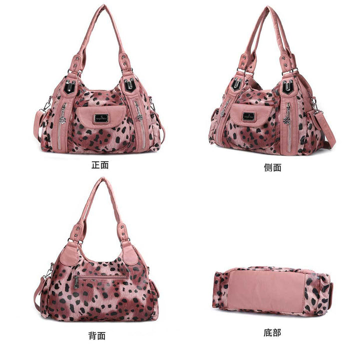 Wholesale Shoulder Bag PU Leopard Print Large Capacity Portable Diagonal Cross JDC-SD-TSZW002