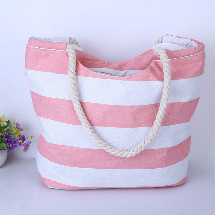 Jewelry WholesaleWholesale Large Capacity Portable Canvas Beach Bag JDC-BB-Xuxj001 Beach Bag 许雪娇 %variant_option1% %variant_option2% %variant_option3%  Factory Price JoyasDeChina Joyas De China