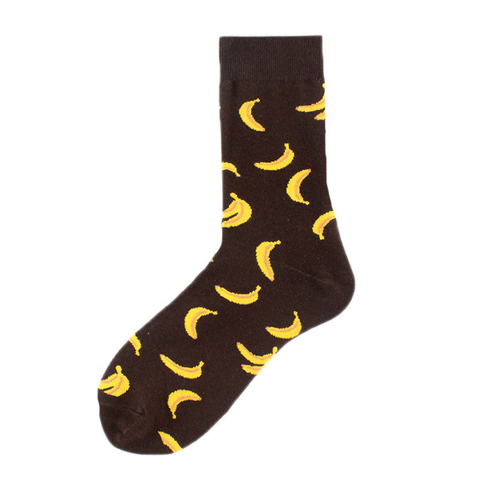 Wholesale Sock Cotton Cute Banana Beer Pattern JDC-SK-KaF065