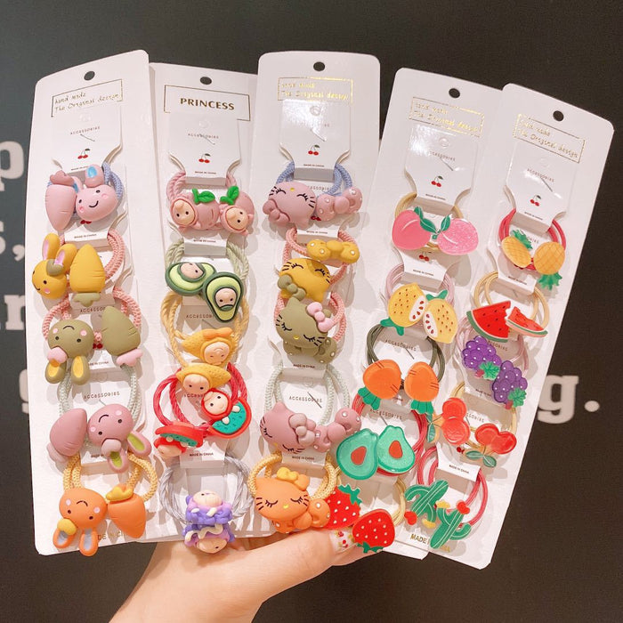 Wholesale cartoon rubber band baby head rope for girls JDC-HS-XiY009