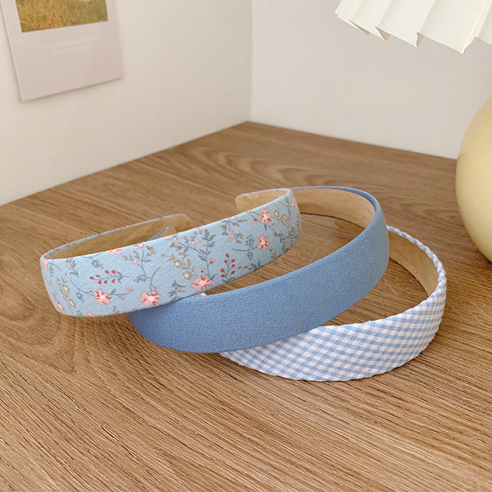 Wholesale Headband Alloy Retro Floral Plaid MOQ≥2 JDC-HD-SD004