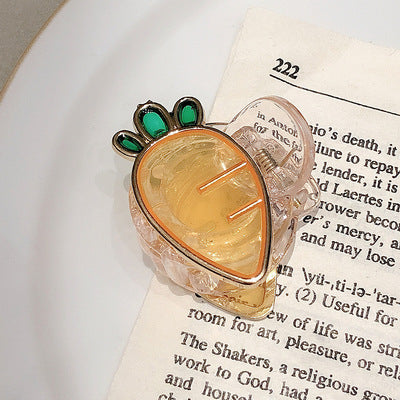 Wholesale girl heart cute fruit drip oil hair clip JDC-HC-Shangy003