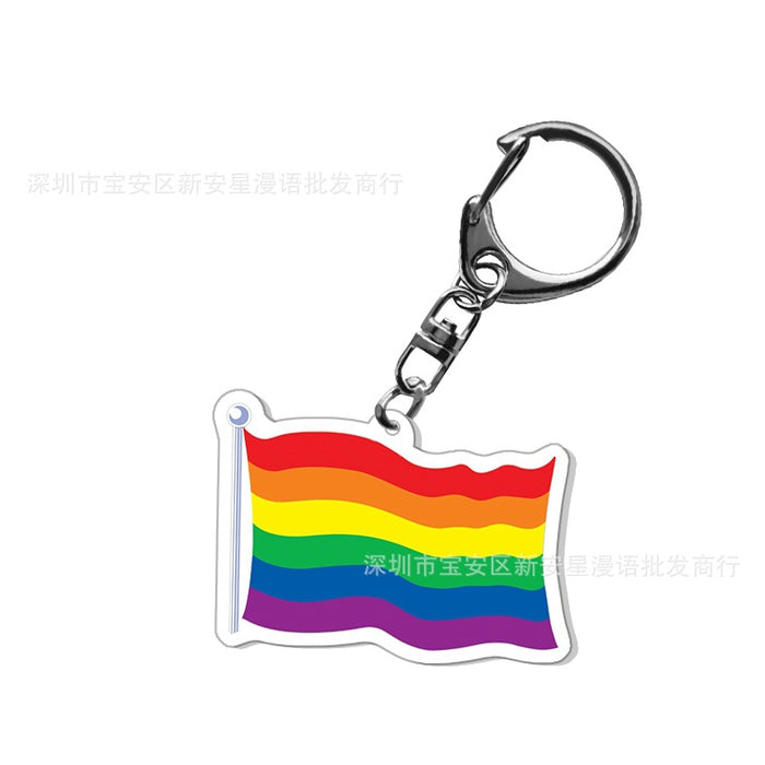 Jewelry WholesaleWholesale Pride Day LGBT Acrylic Keychain MOQ≥2 JDC-KC-XMY001 Keychains 星漫语 %variant_option1% %variant_option2% %variant_option3%  Factory Price JoyasDeChina Joyas De China