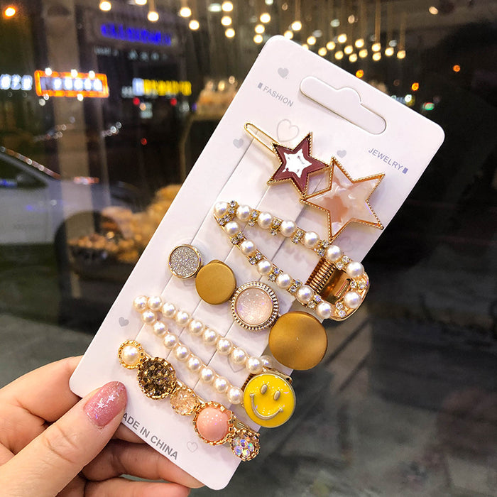 Wholesale Pearl Alloy Hair Clip Set MOQ≥2 JDC-HC-JiaYan001