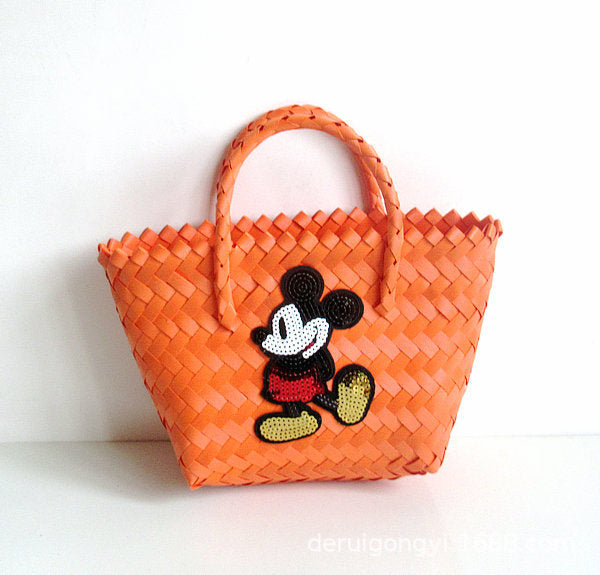 Jewelry WholesaleWholesale holiday cartoon woven bag beach bag JDC-BB-DeR011 Beach Bag 德瑞 %variant_option1% %variant_option2% %variant_option3%  Factory Price JoyasDeChina Joyas De China