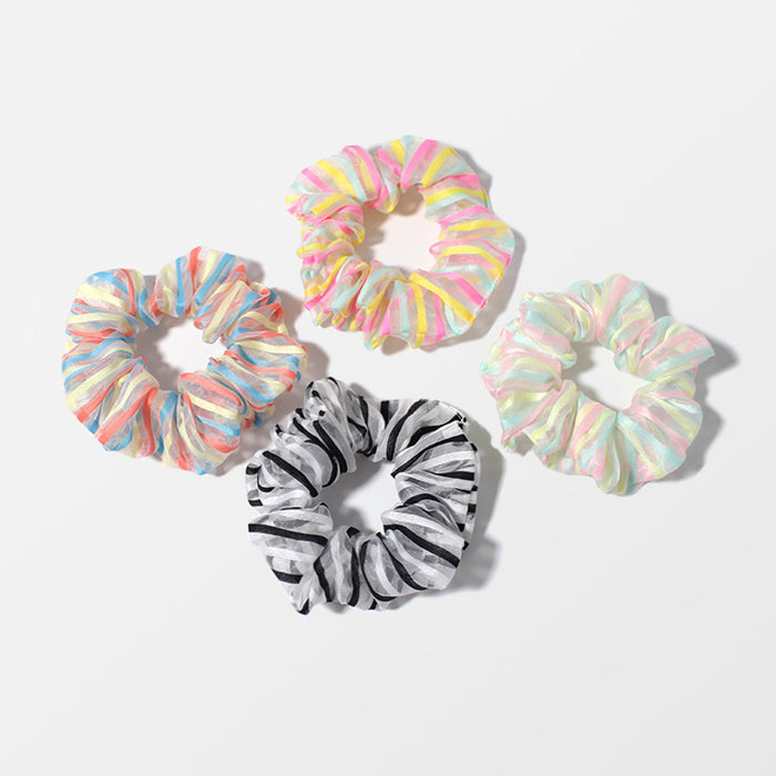 Jewelry WholesaleWholesale simple mesh striped large intestine hair tie JDC-HS-DieZu001 Hair Scrunchies 蝶族 %variant_option1% %variant_option2% %variant_option3%  Factory Price JoyasDeChina Joyas De China