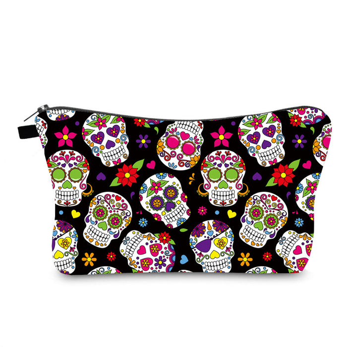 Wholesale Skull Digital Printing Waterproof Cosmetic Bag JDC-CB-XinD001