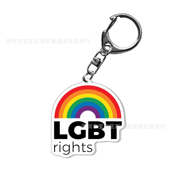 Jewelry WholesaleWholesale Pride Day LGBT Acrylic Keychain MOQ≥2 JDC-KC-XMY001 Keychains 星漫语 %variant_option1% %variant_option2% %variant_option3%  Factory Price JoyasDeChina Joyas De China