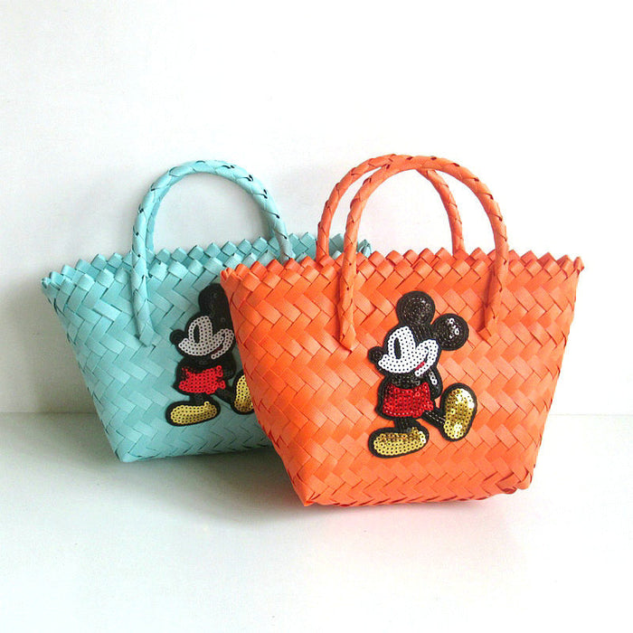 Jewelry WholesaleWholesale holiday cartoon woven bag beach bag JDC-BB-DeR011 Beach Bag 德瑞 %variant_option1% %variant_option2% %variant_option3%  Factory Price JoyasDeChina Joyas De China