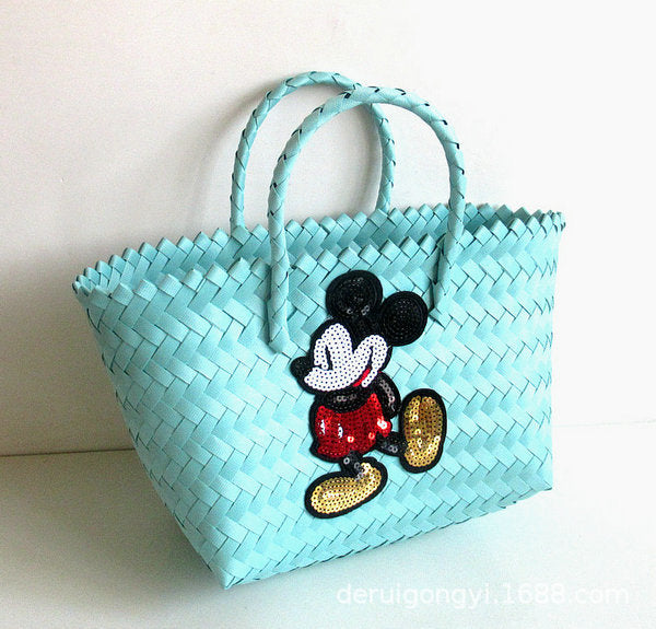 Jewelry WholesaleWholesale holiday cartoon woven bag beach bag JDC-BB-DeR011 Beach Bag 德瑞 %variant_option1% %variant_option2% %variant_option3%  Factory Price JoyasDeChina Joyas De China