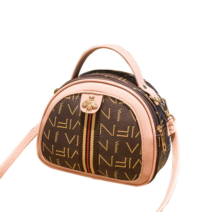 Wholesale pu women's bag printing hand-held shoulder bag messenger MOQ≥3 JDC-SD-Chunmei003