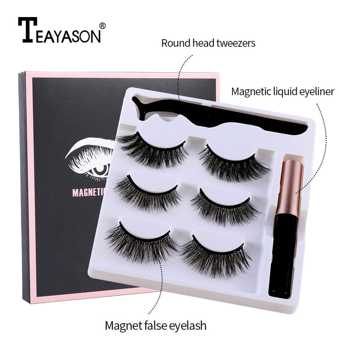 Jewelry WholesaleWholesale magnet false eyelashes three pairs self-adhesive eyeliner set JDC-EY-XuQ006 Eyelashes 徐芹 %variant_option1% %variant_option2% %variant_option3%  Factory Price JoyasDeChina Joyas De China