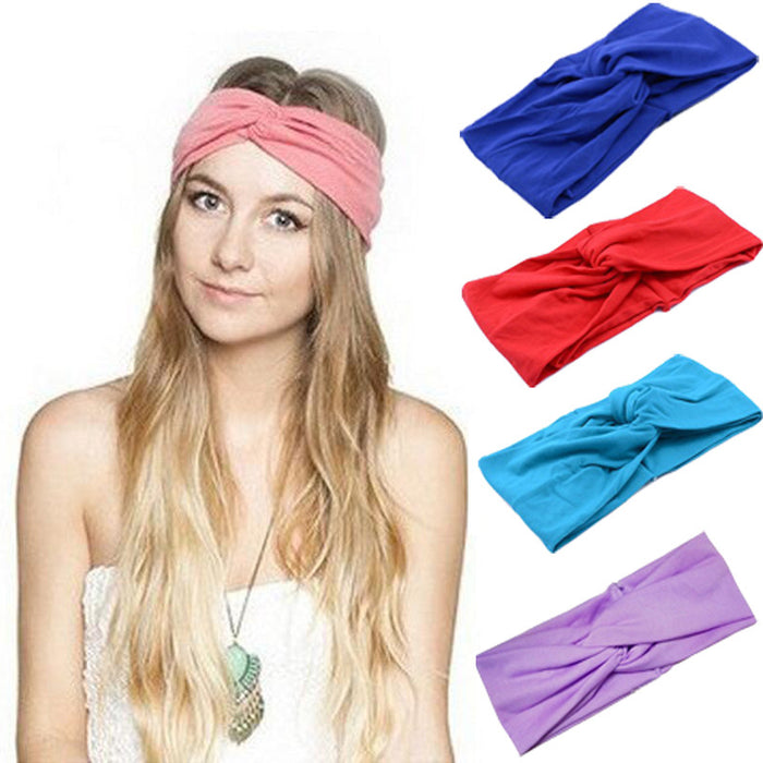 Wholesale Headband Fabric Cross Retro Candy Color JDC-HD-LEN002