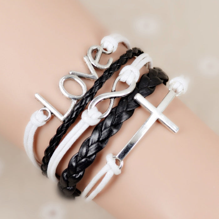 Jewelry WholesaleWholesale Vintage Braided Leather Bracelet JDC-BT-PK016 Bracelet 庞克 %variant_option1% %variant_option2% %variant_option3%  Factory Price JoyasDeChina Joyas De China